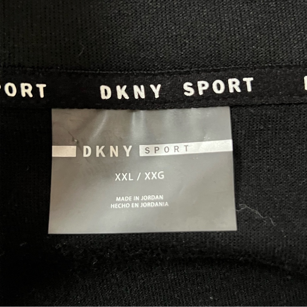 NWT DKNY Sport Pullover 1/2 Zip Up Color Block Sweatshirt Blue Black Size XXL - Picture 4 of 10
